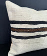 Turkish Hemp Pillow Cushion Natural Beige Black Pillow Cushion Cover 20x20 #30617