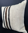 Turkish Hemp Pillow Cushion Natural Beige Black Pillow Cushion Cover 20x20 #30617