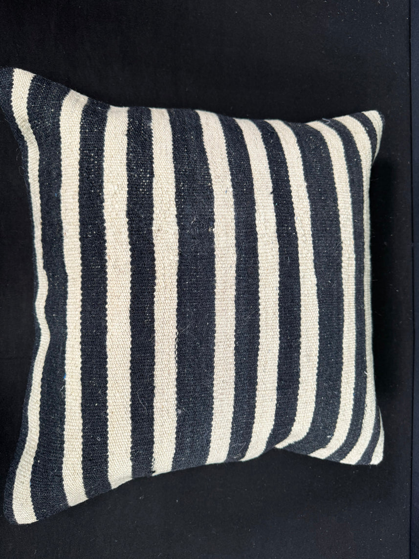 Turkish Hemp Pillow Cushion Natural Beige Black Pillow Cushion Cover 20x20 #30616