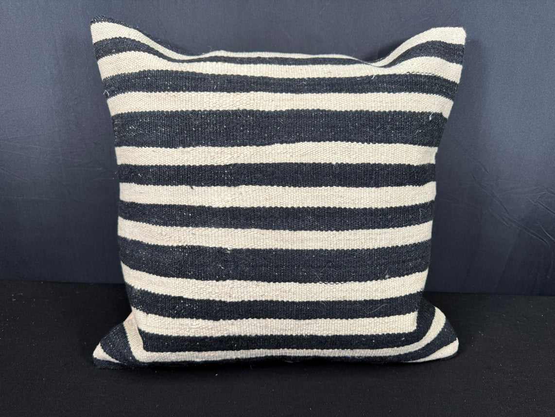 Turkish Hemp Pillow Cushion Natural Beige Black Pillow Cushion Cover 20x20 #30616