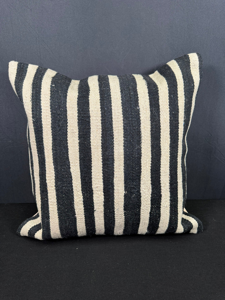 Turkish Hemp Pillow Cushion Natural Beige Black Pillow Cushion Cover 20x20 #30616