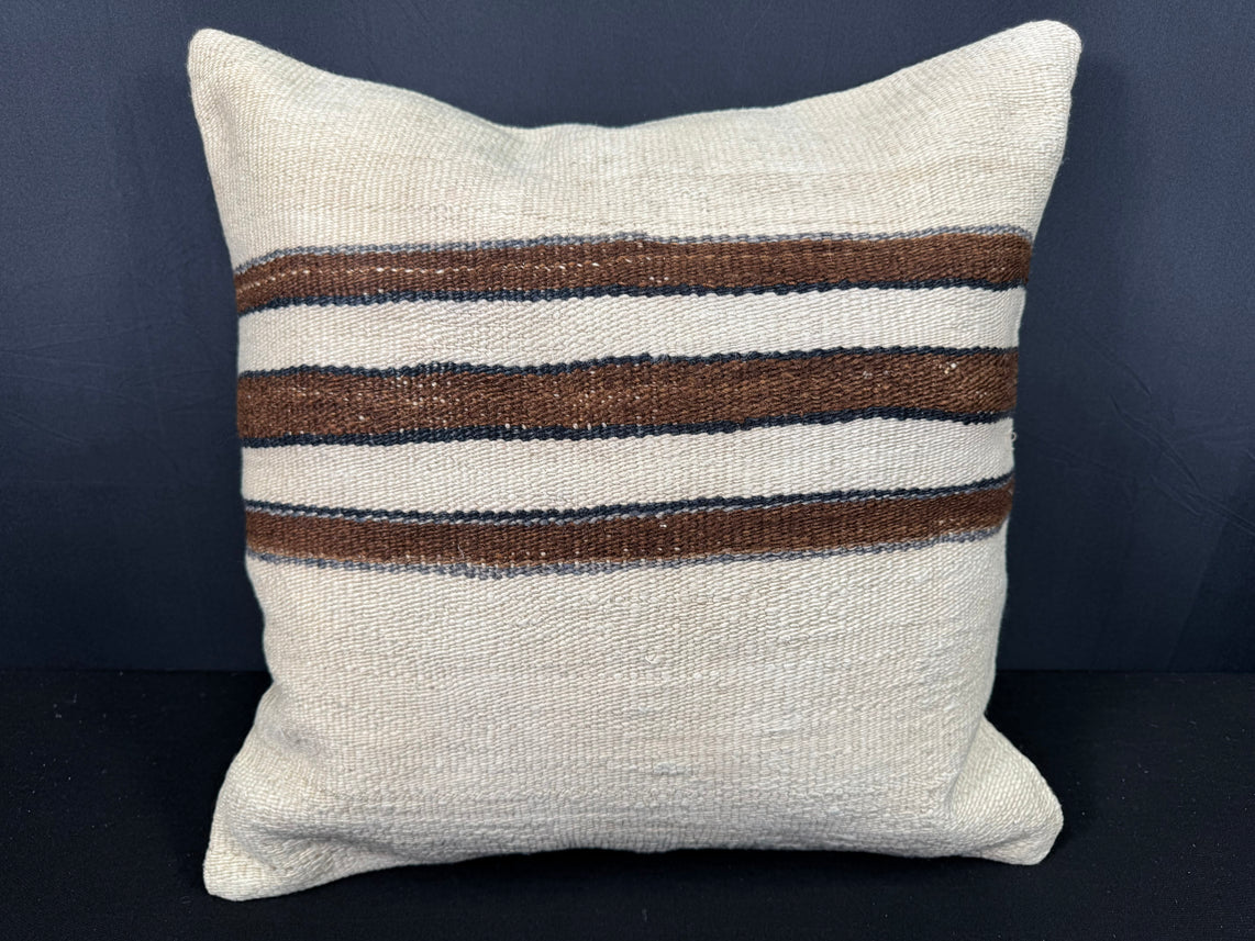 Turkish Hemp Pillow Cushion Natural Beige Brown Pillow Cushion Cover 20x20 #30615