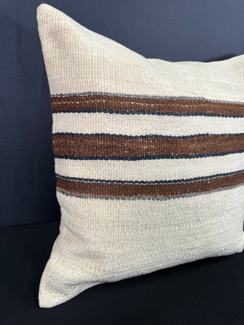 Turkish Hemp Pillow Cushion Natural Beige Brown Pillow Cushion Cover 20x20 #30615