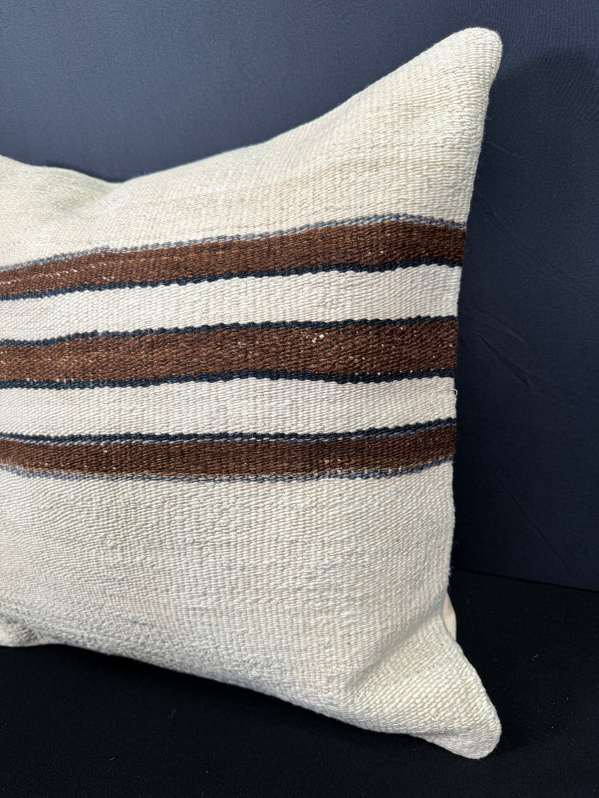 Turkish Hemp Pillow Cushion Natural Beige Brown Pillow Cushion Cover 20x20 #30615