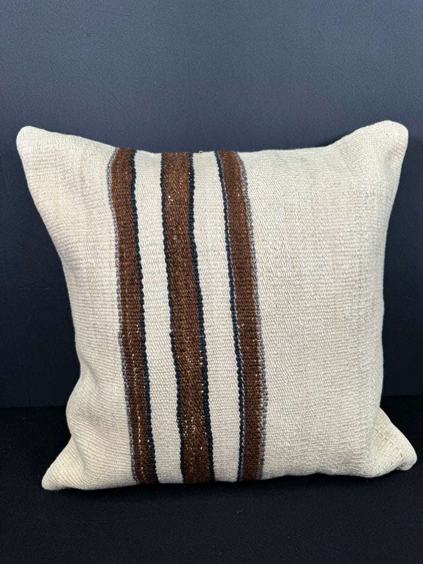 Turkish Hemp Pillow Cushion Natural Beige Brown Pillow Cushion Cover 20x20 #30615