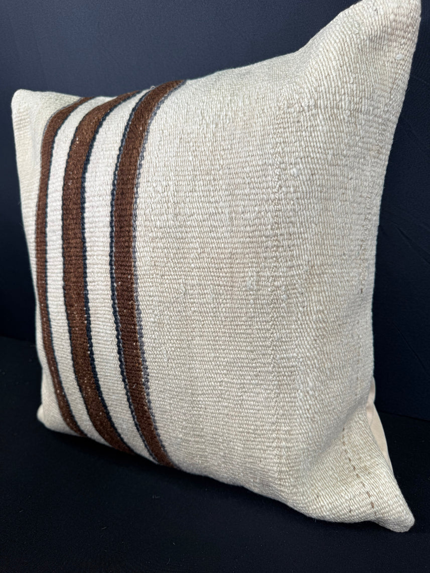Turkish Hemp Pillow Cushion Natural Beige Brown Pillow Cushion Cover 20x20 #30615