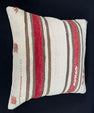 Turkish Hemp Pillow Cushion Natural Beige Red Pillow Cushion Cover 20x20 #30614