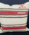 Turkish Hemp Pillow Cushion Natural Beige Red Pillow Cushion Cover 20x20 #30614