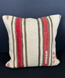 Turkish Hemp Pillow Cushion Natural Beige Red Pillow Cushion Cover 20x20 #30614
