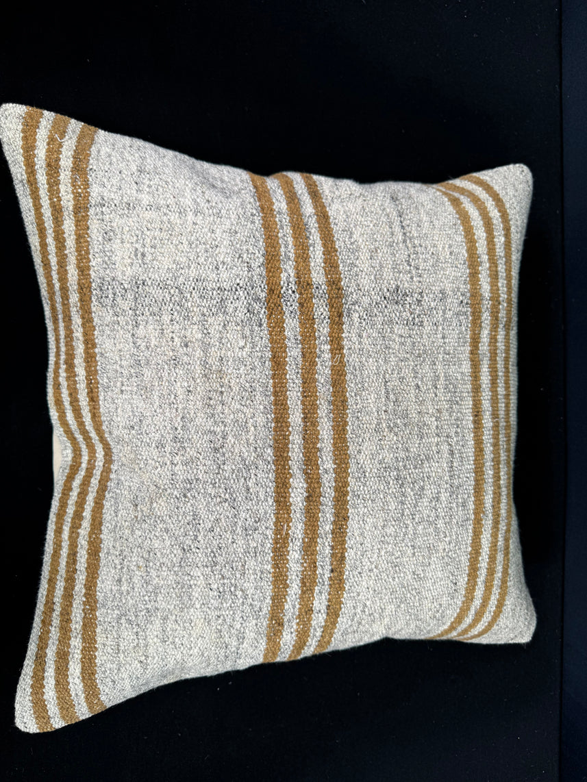 Turkish Hemp Pillow Cushion Natural Beige Yellow Pillow Cushion Cover 20x20 #30635