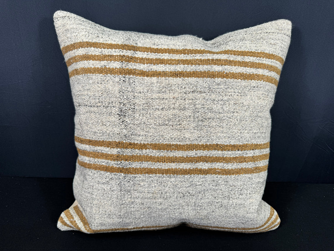 Turkish Hemp Pillow Cushion Natural Beige Yellow Pillow Cushion Cover 20x20 #30635