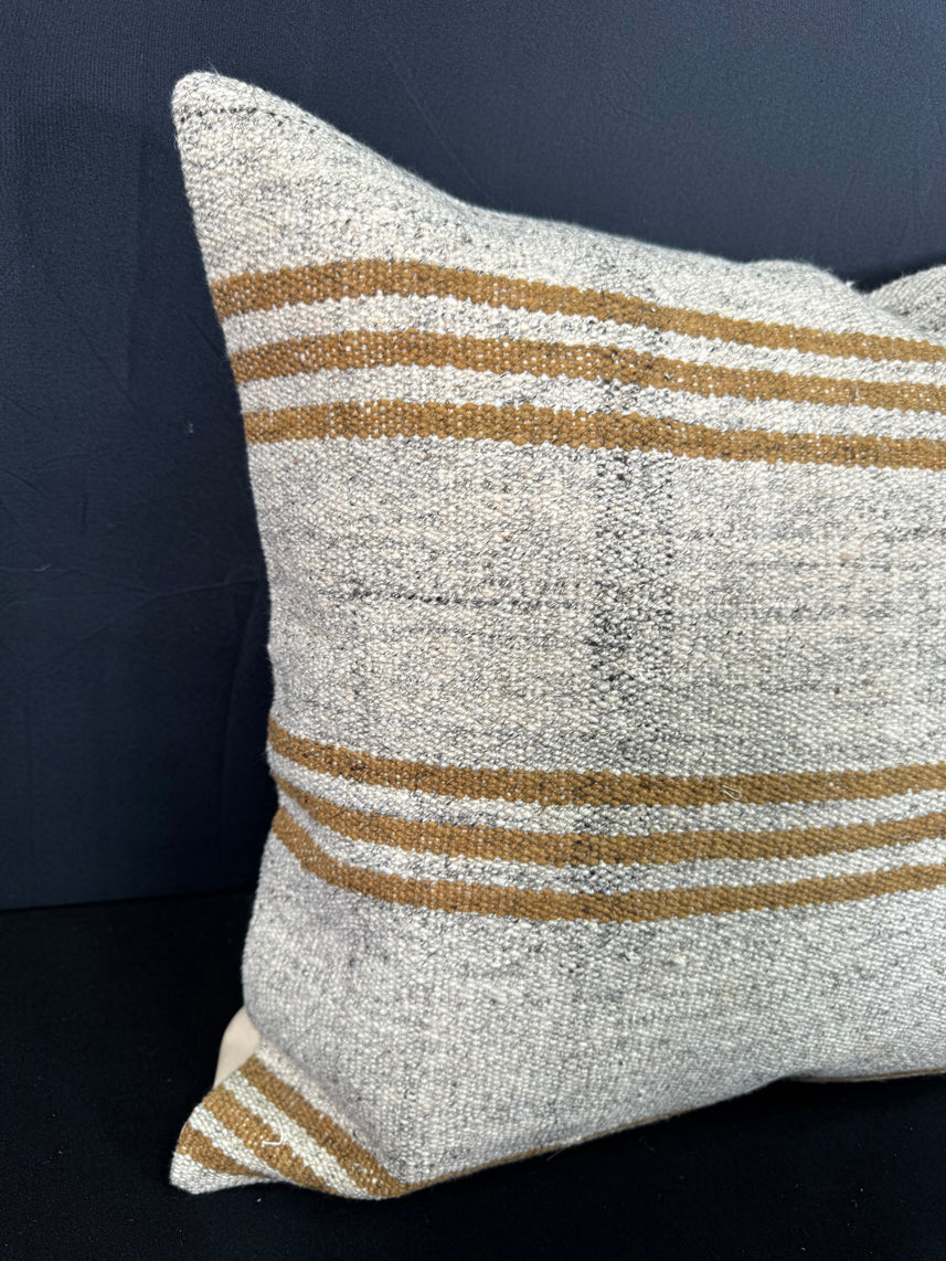 Turkish Hemp Pillow Cushion Natural Beige Yellow Pillow Cushion Cover 20x20 #30635
