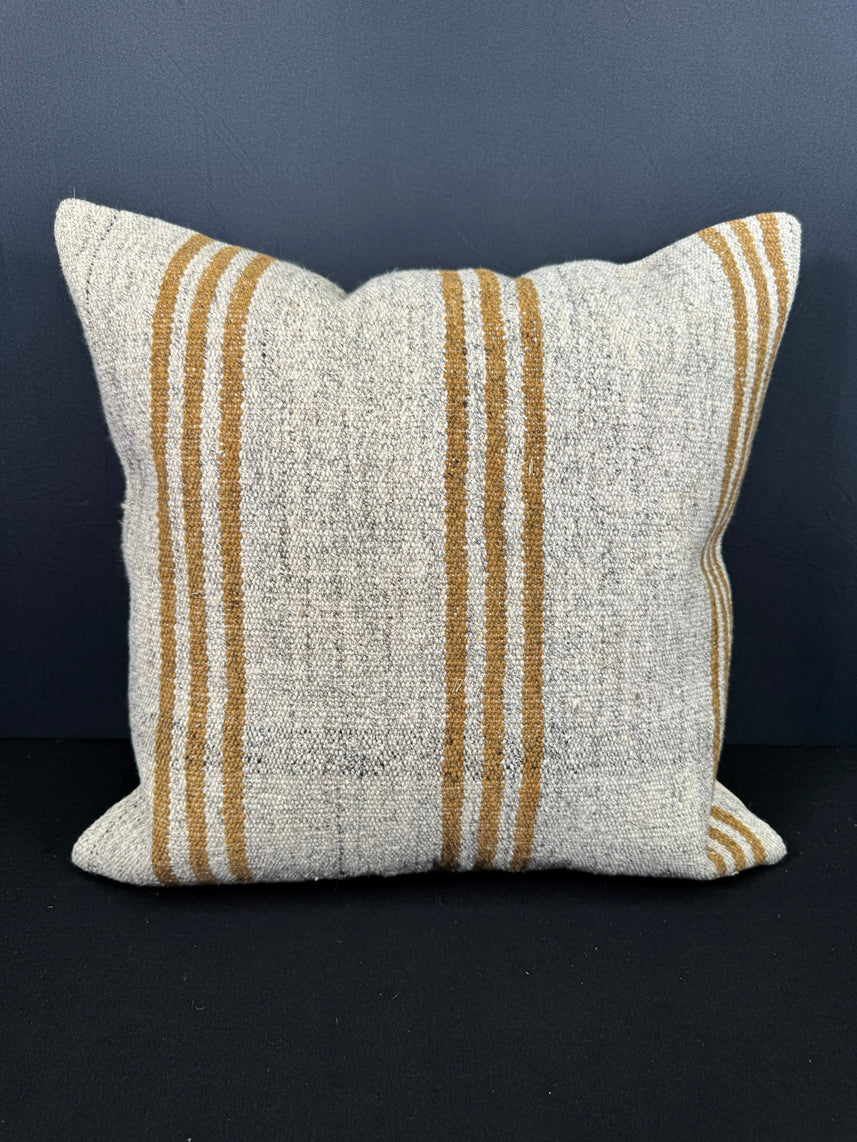 Turkish Hemp Pillow Cushion Natural Beige Yellow Pillow Cushion Cover 20x20 #30635