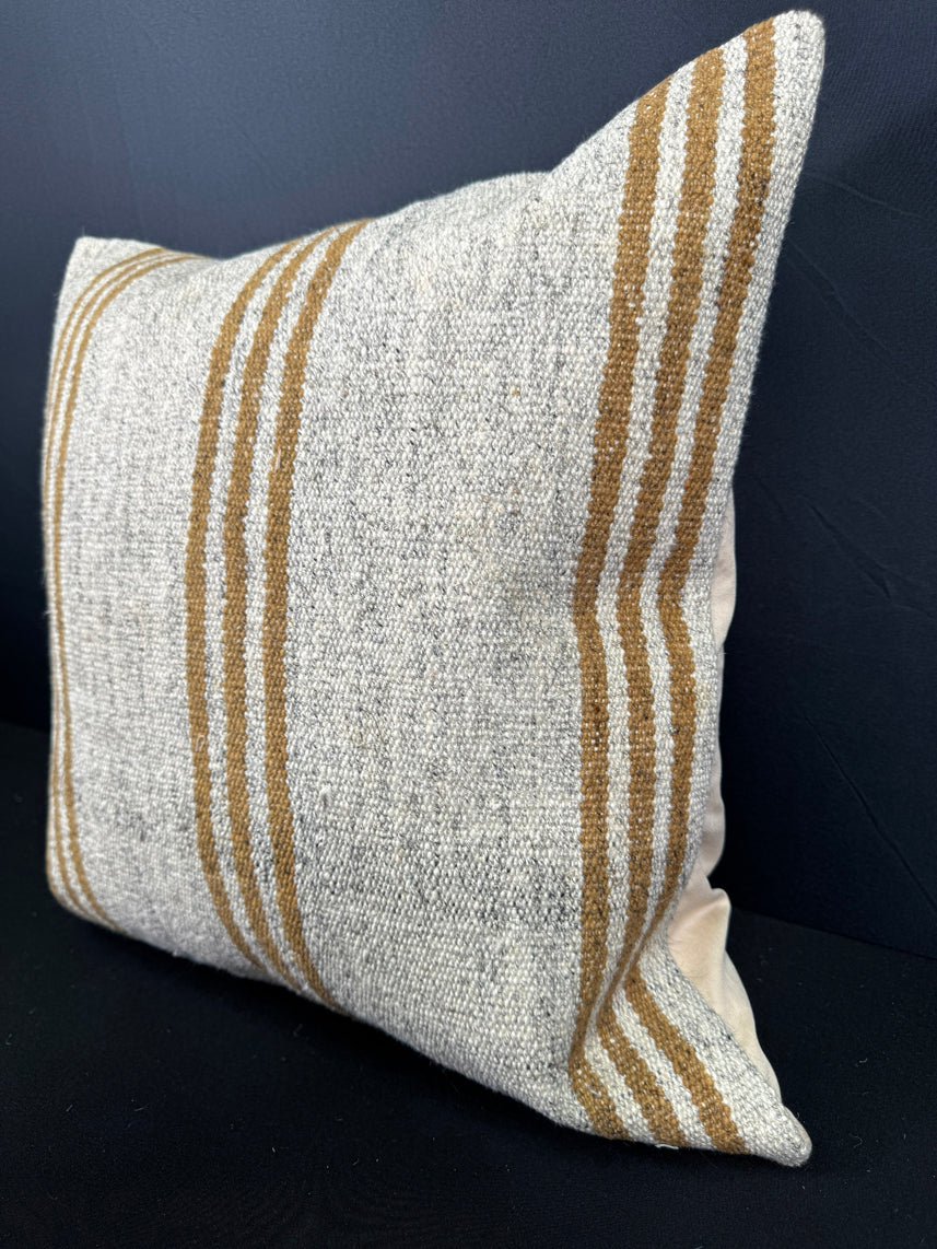 Turkish Hemp Pillow Cushion Natural Beige Yellow Pillow Cushion Cover 20x20 #30635