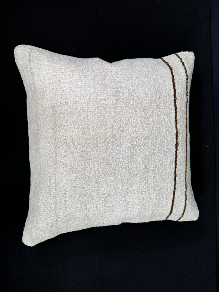 Turkish Hemp Pillow Cushion Natural Beige Brown Cushion Cover 20x20 #30633
