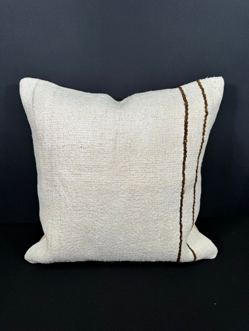 Turkish Hemp Pillow Cushion Natural Beige Brown Cushion Cover 20x20 #30633