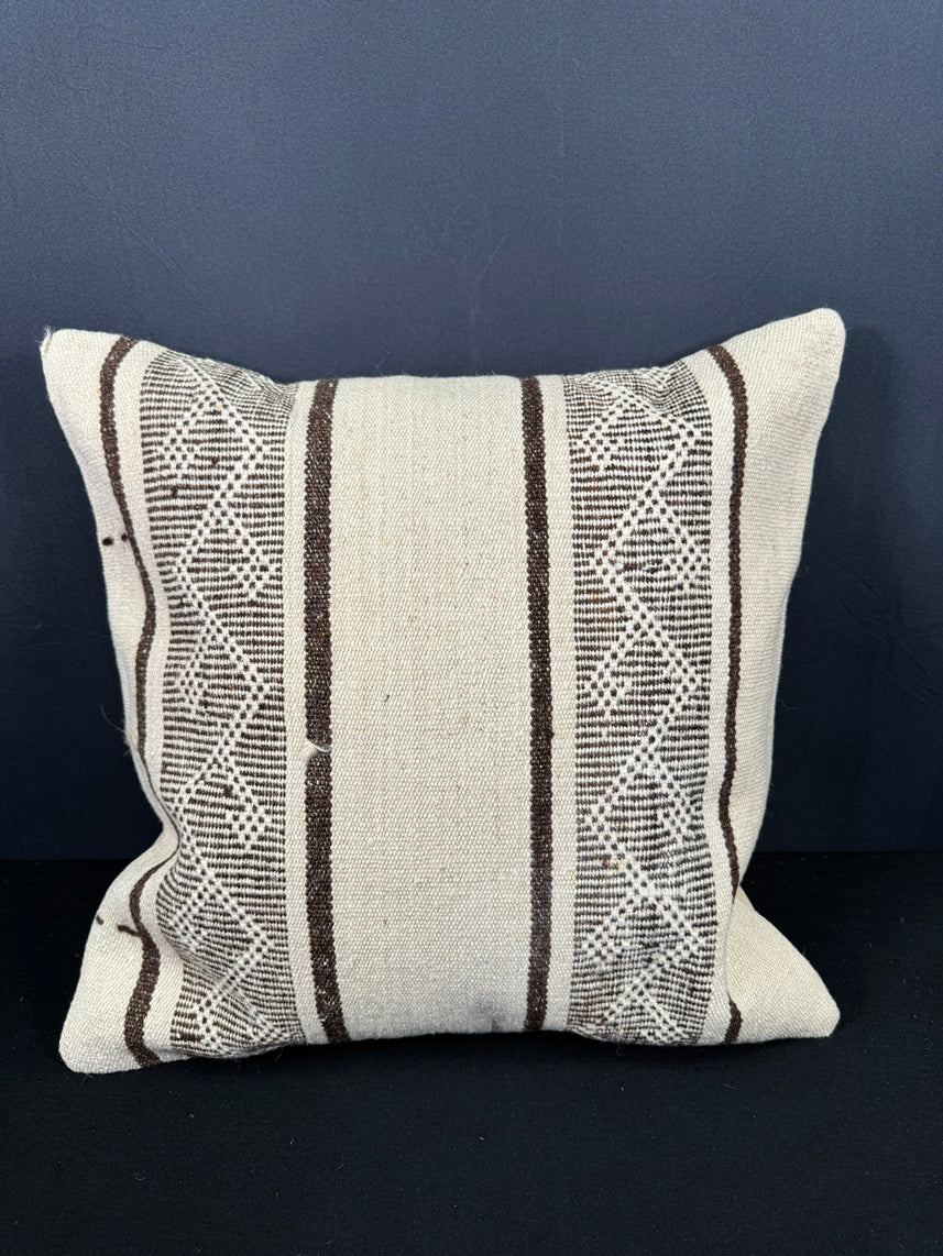 Turkish Hemp Pillow Cushion Natural Beige Brown Cushion Cover 20x20 #30545
