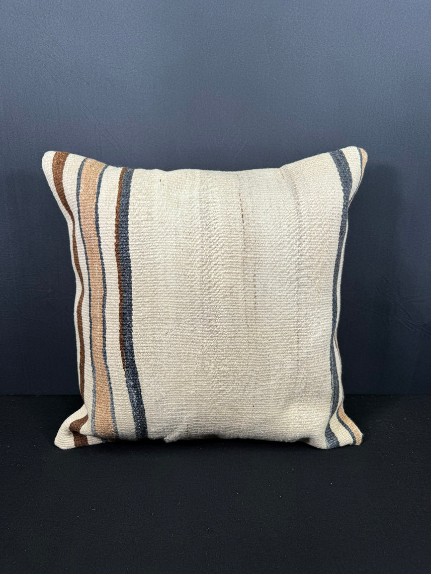 Turkish Hemp Pillow Cushion Natural Beige Brown Cushion Cover 20x20 #30582
