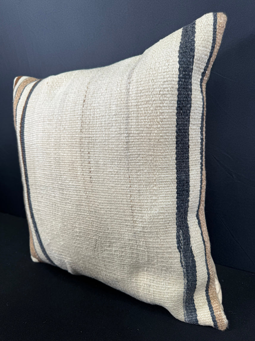 Turkish Hemp Pillow Cushion Natural Beige Brown Cushion Cover 20x20 #30582