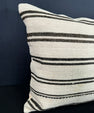 Turkish Hemp Pillow Cushion Natural Beige Black Cushion Cover 20x20 #30632