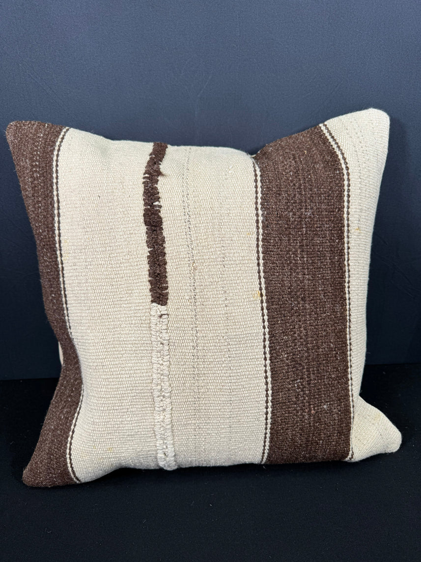 Turkish Hemp Pillow Cushion Natural Beige Brown Cushion Cover 20x20 #30549