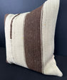 Turkish Hemp Pillow Cushion Natural Beige Brown Cushion Cover 20x20 #30549