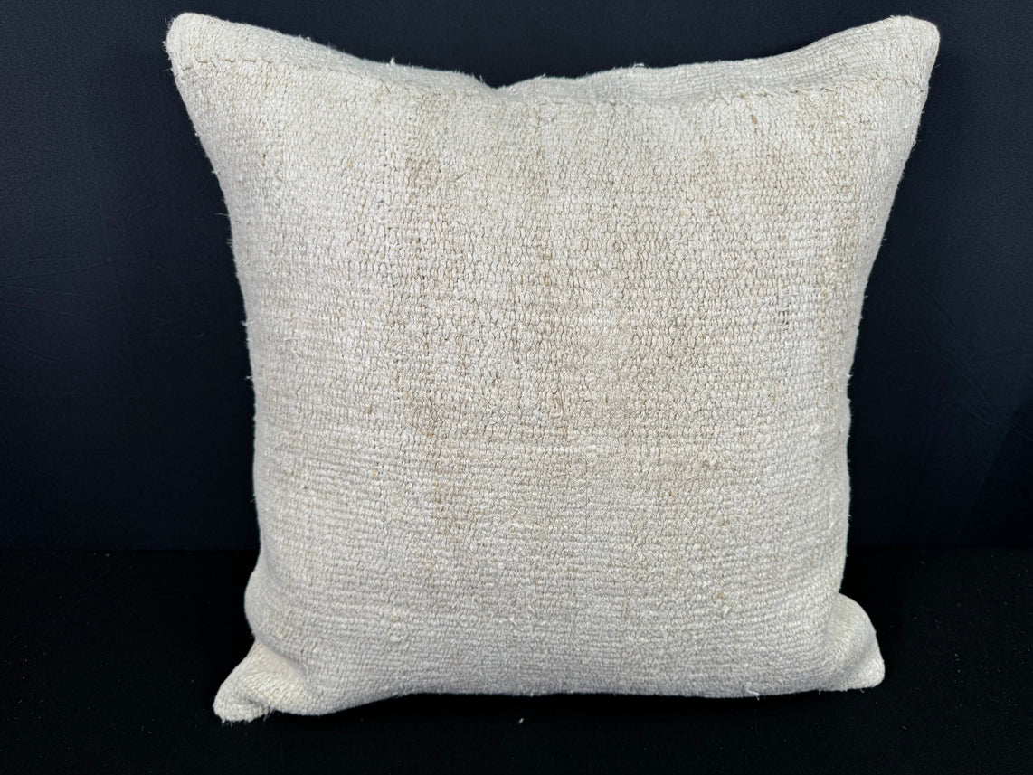 Turkish Hemp Pillow Cushion Natural Beige Cushion Cover 20x20 #30548