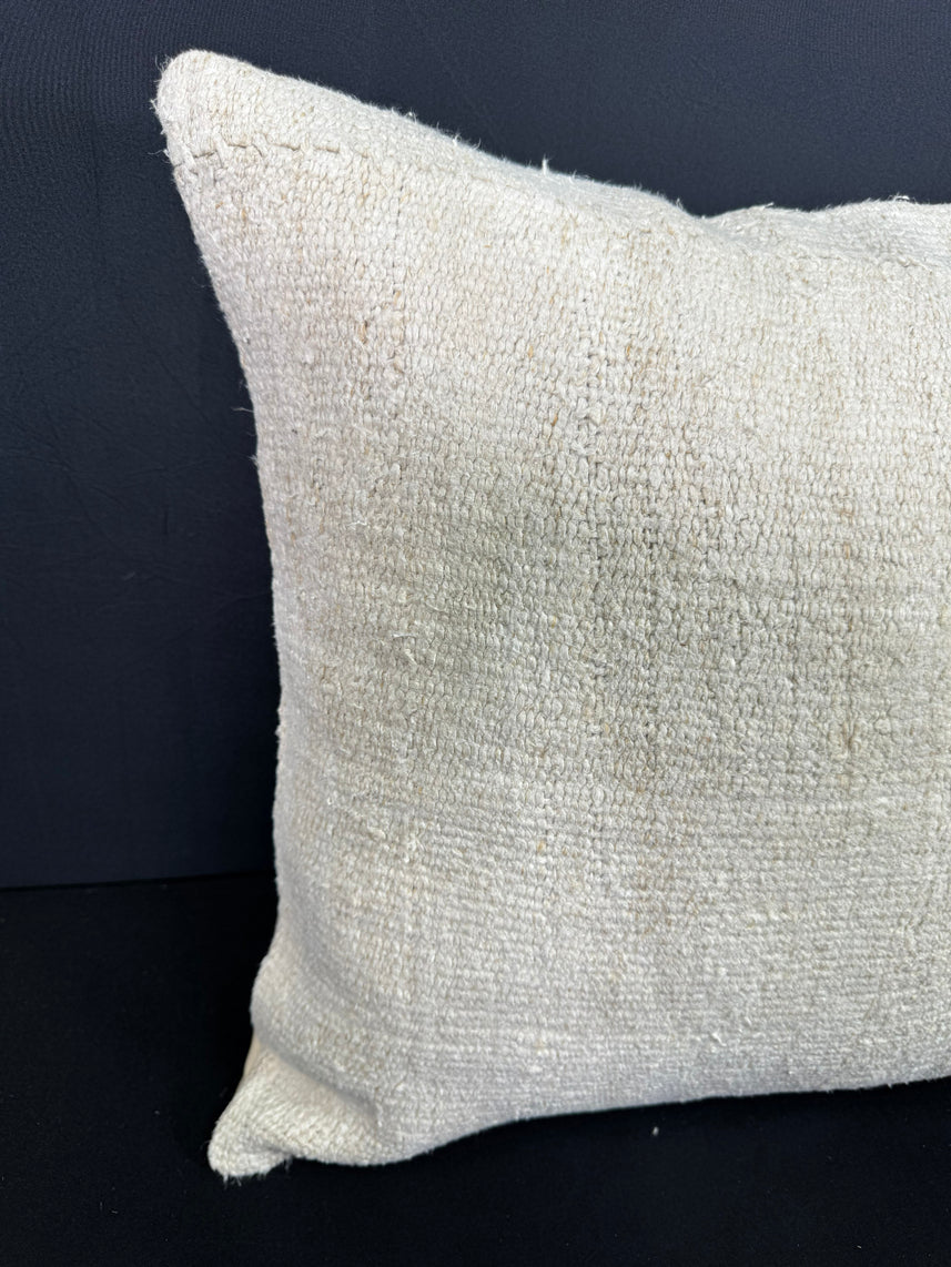 Turkish Hemp Pillow Cushion Natural Beige Cushion Cover 20x20 #30548