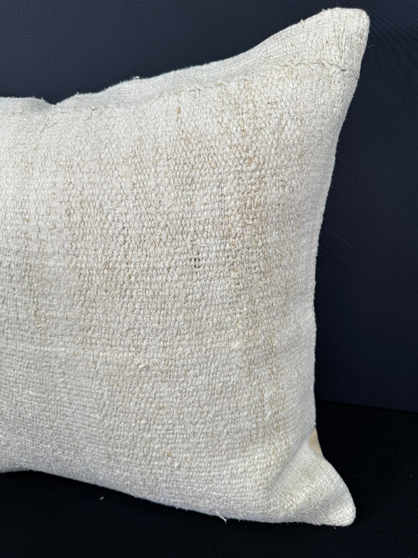 Turkish Hemp Pillow Cushion Natural Beige Cushion Cover 20x20 #30548