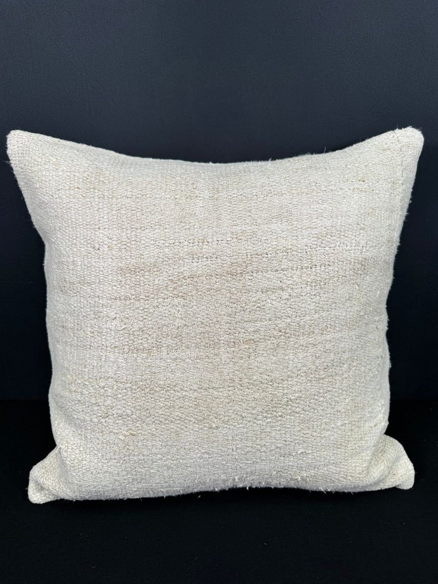 Turkish Hemp Pillow Cushion Natural Beige Cushion Cover 20x20 #30548