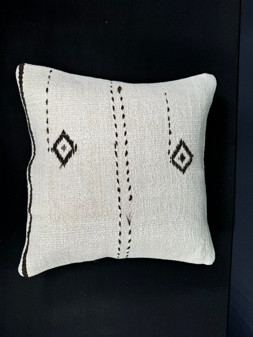 Turkish Hemp Pillow Cushion Natural Beige Brown Cushion Cover 20x20 #30543