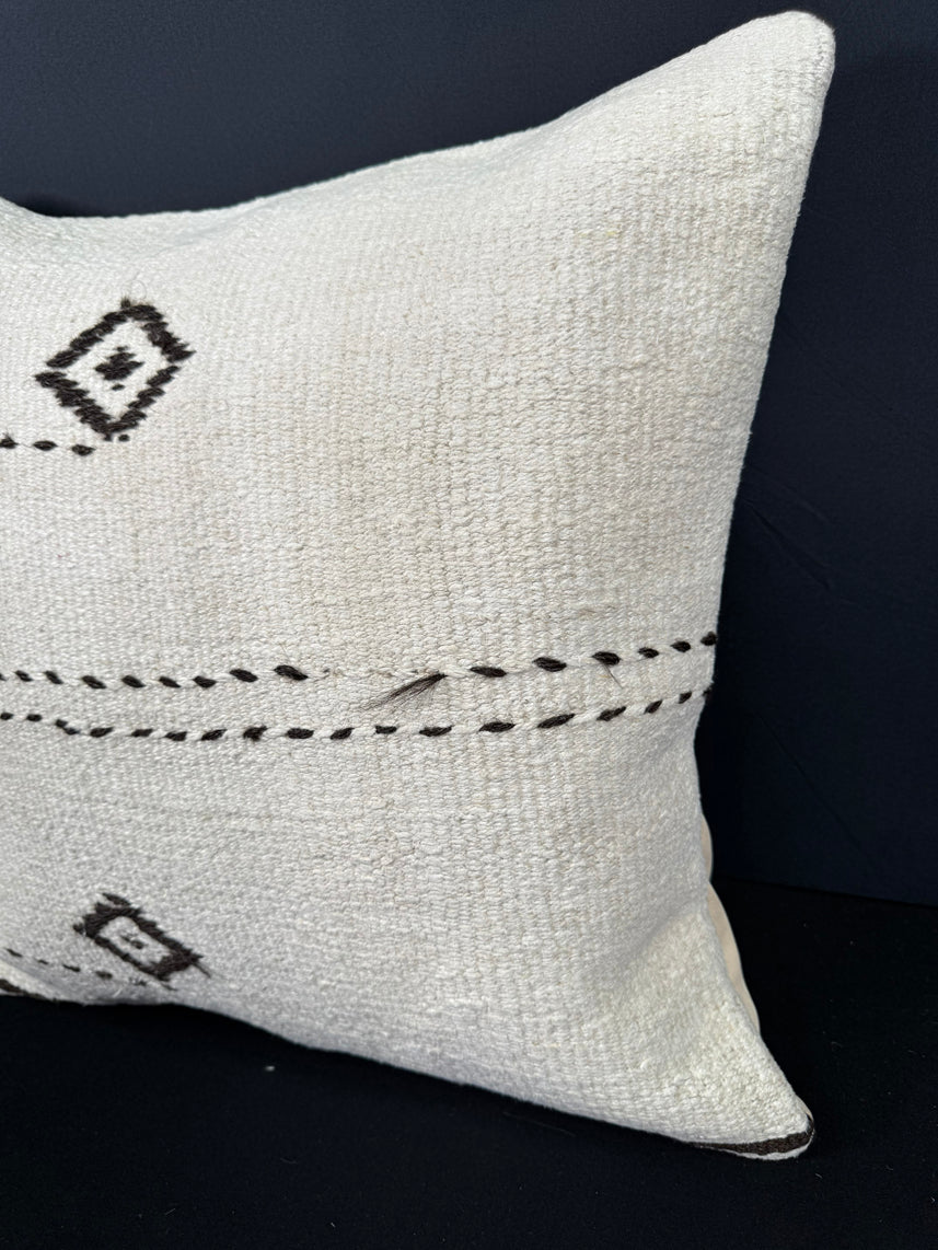 Turkish Hemp Pillow Cushion Natural Beige Brown Cushion Cover 20x20 #30543