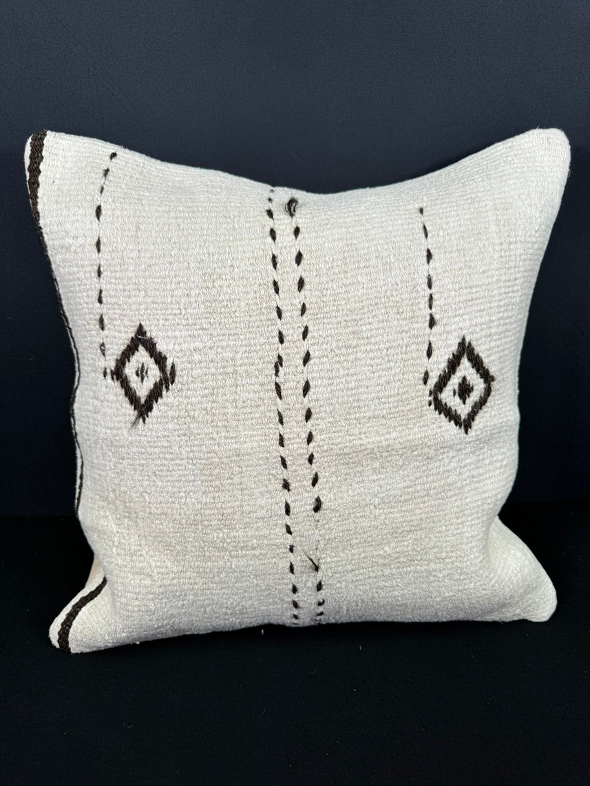 Turkish Hemp Pillow Cushion Natural Beige Brown Cushion Cover 20x20 #30543