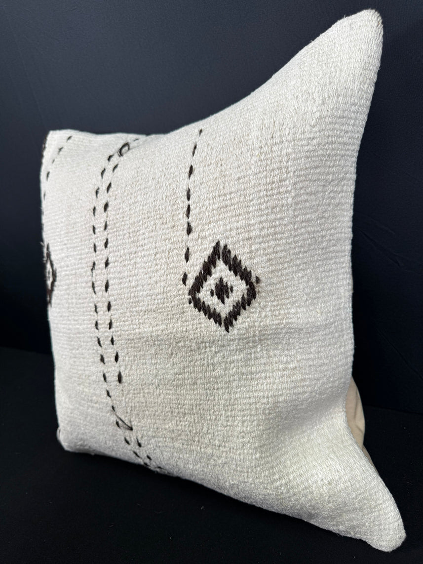 Turkish Hemp Pillow Cushion Natural Beige Brown Cushion Cover 20x20 #30543