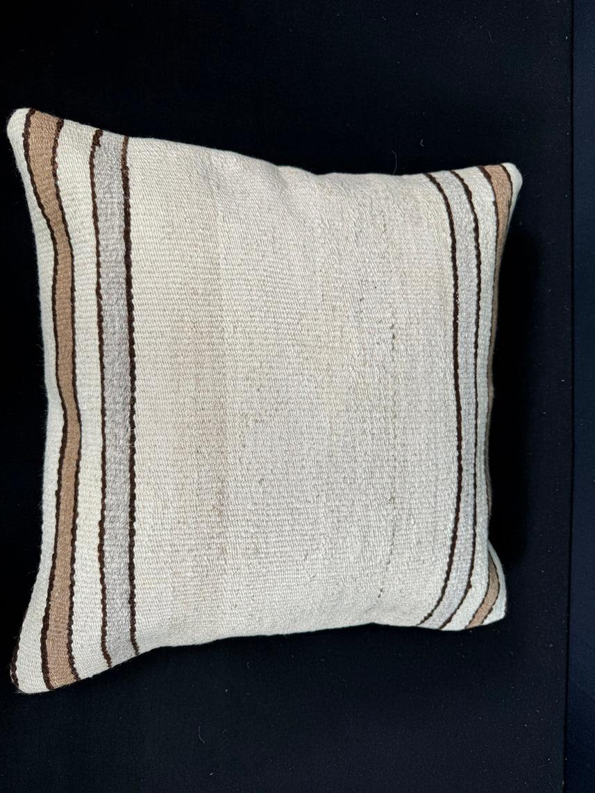 Turkish Hemp Pillow Cushion Natural Beige Brown Cushion Cover 20x20 #30544