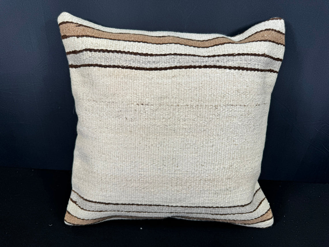 Turkish Hemp Pillow Cushion Natural Beige Brown Cushion Cover 20x20 #30544