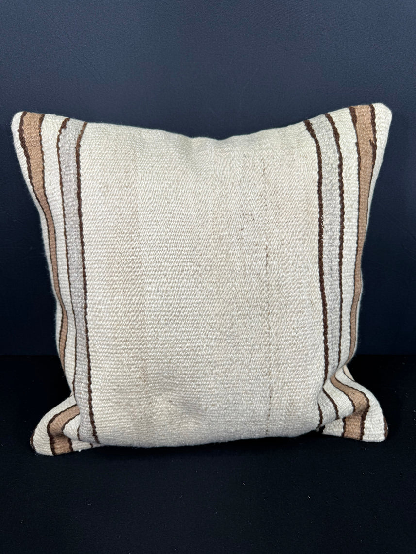 Turkish Hemp Pillow Cushion Natural Beige Brown Cushion Cover 20x20 #30544