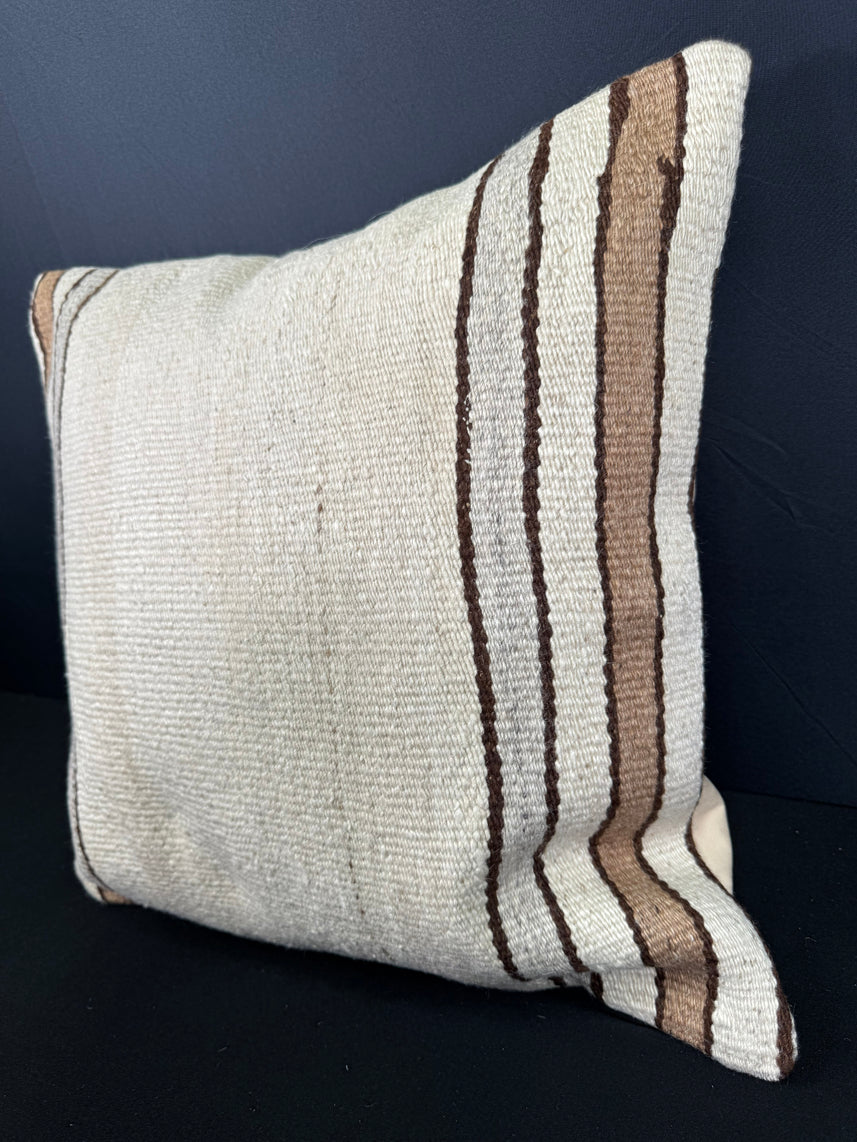 Turkish Hemp Pillow Cushion Natural Beige Brown Cushion Cover 20x20 #30544