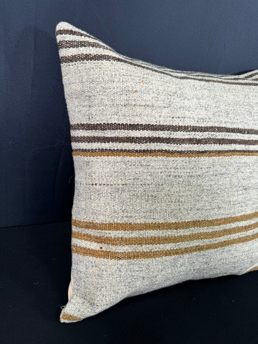 Turkish Hemp Pillow Cushion Natural Beige Yellow Cushion Cover 20x20 #30542
