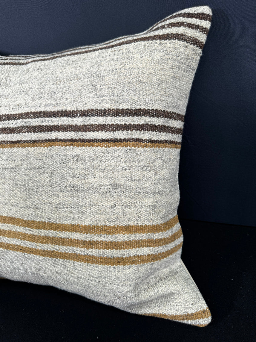 Turkish Hemp Pillow Cushion Natural Beige Yellow Cushion Cover 20x20 #30542
