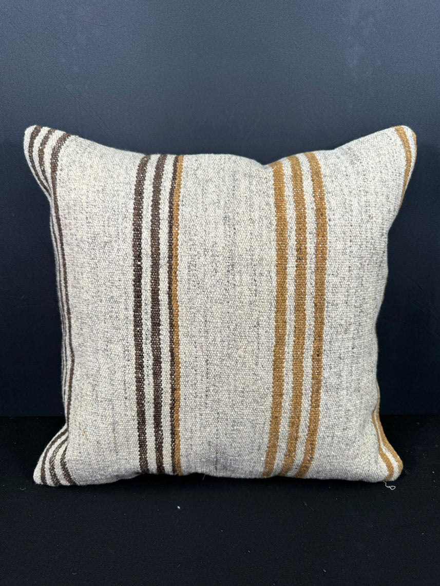 Turkish Hemp Pillow Cushion Natural Beige Yellow Cushion Cover 20x20 #30542