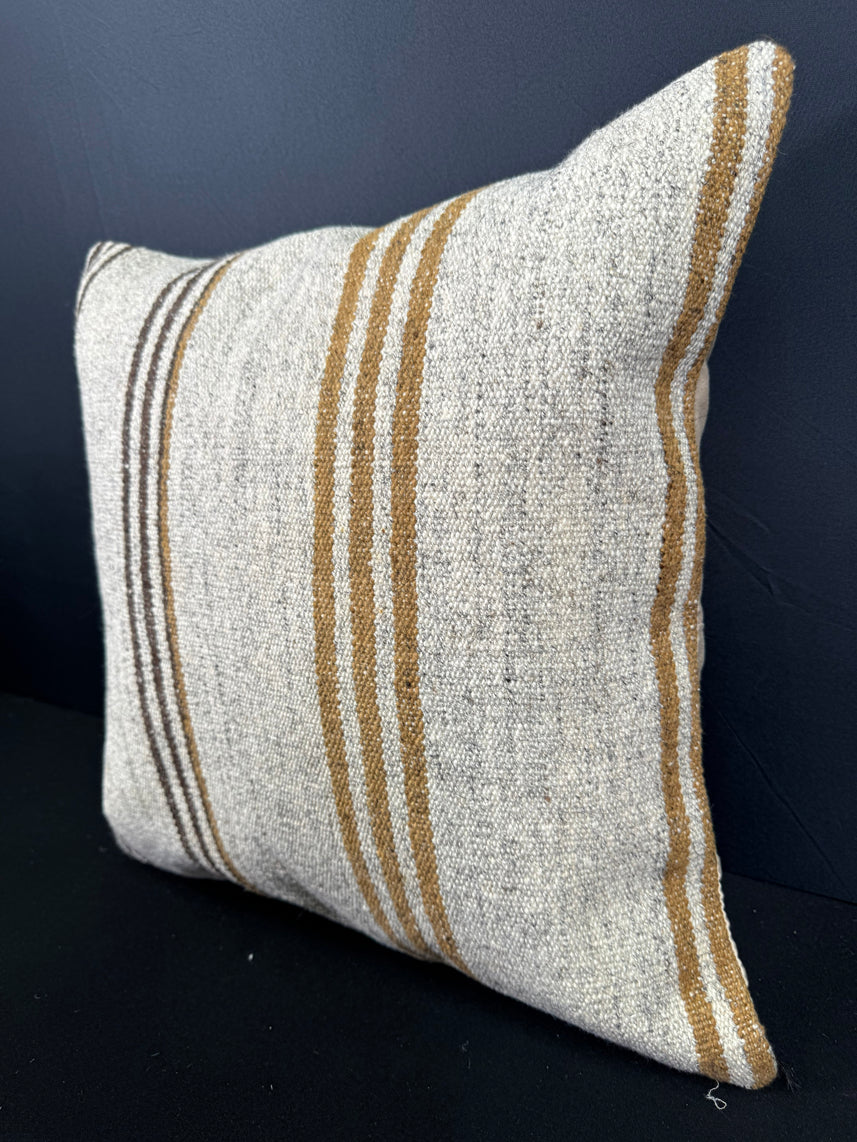 Turkish Hemp Pillow Cushion Natural Beige Yellow Cushion Cover 20x20 #30542