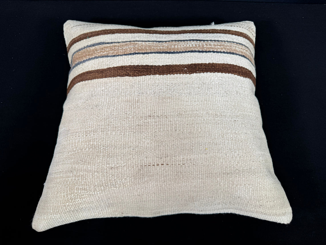 Turkish Hemp Pillow Cushion Natural Beige Brown Cushion Cover 20x20 #30547