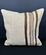 Turkish Hemp Pillow Cushion Natural Beige Brown Cushion Cover 20x20 #30547