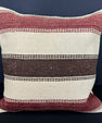 Turkish Hemp Pillow Cushion Natural Beige Red Cushion Cover 20x20 #30541