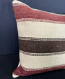 Turkish Hemp Pillow Cushion Natural Beige Red Cushion Cover 20x20 #30541