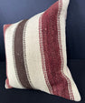 Turkish Hemp Pillow Cushion Natural Beige Red Cushion Cover 20x20 #30541