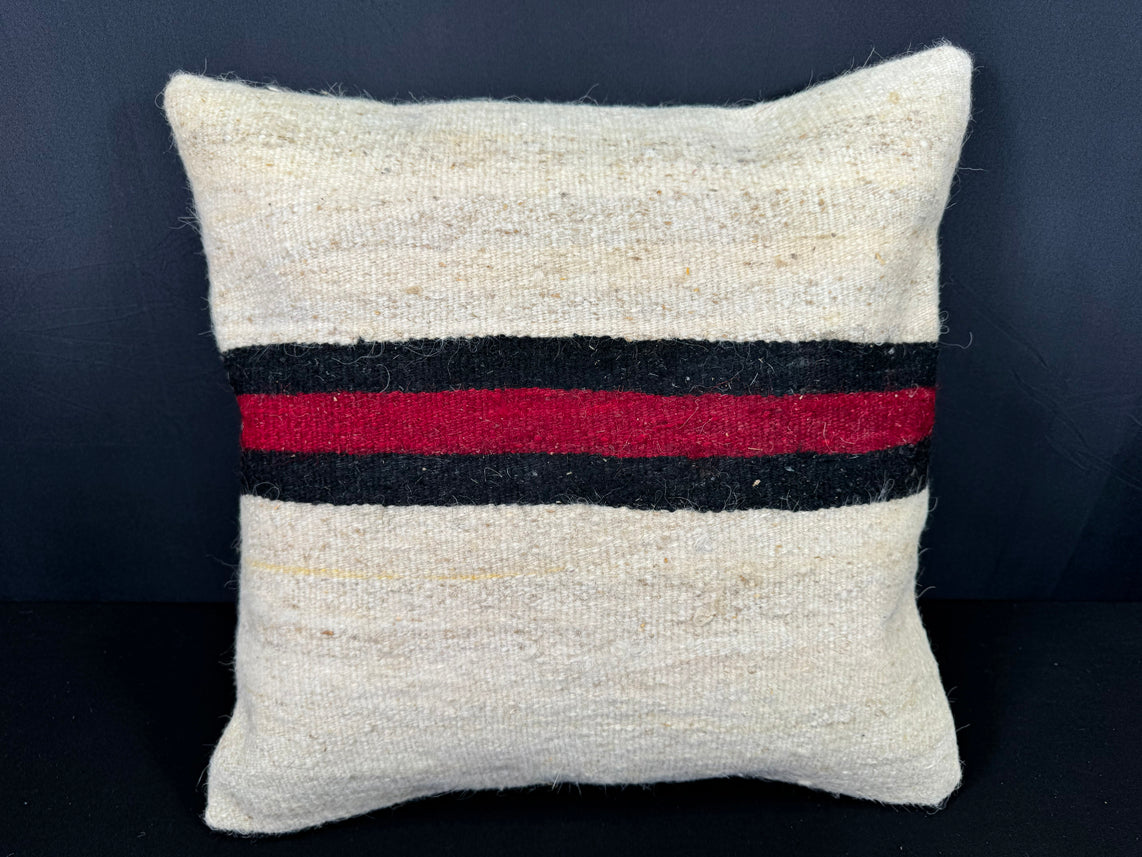 Turkish Hemp Pillow Cushion Natural Beige Black Cushion Cover 20x20 #30540