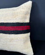 Turkish Hemp Pillow Cushion Natural Beige Black Cushion Cover 20x20 #30540