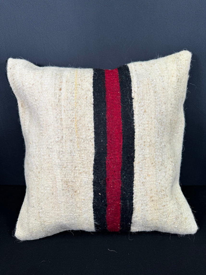 Turkish Hemp Pillow Cushion Natural Beige Black Cushion Cover 20x20 #30540